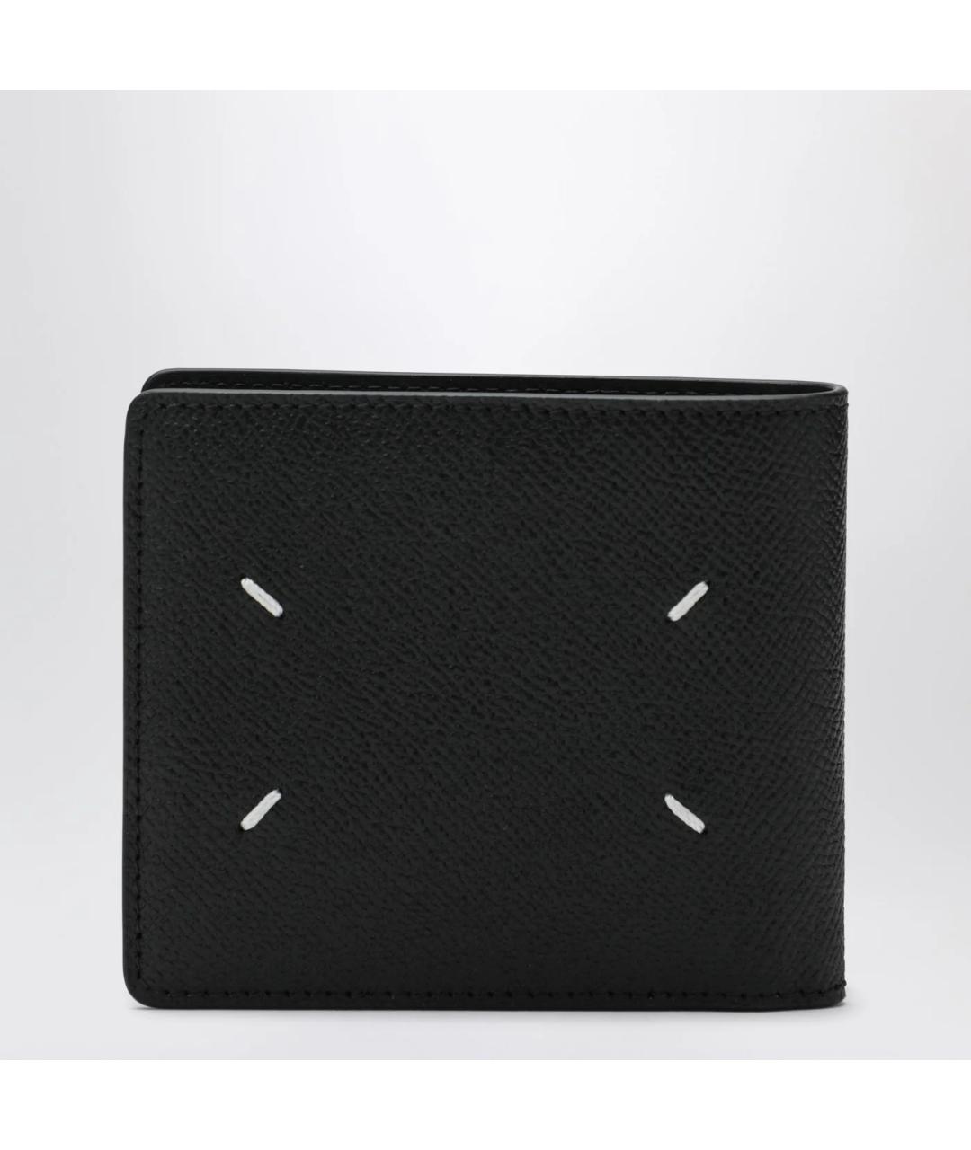 MAISON MARGIELA Черный кожаный кошелек, фото 2