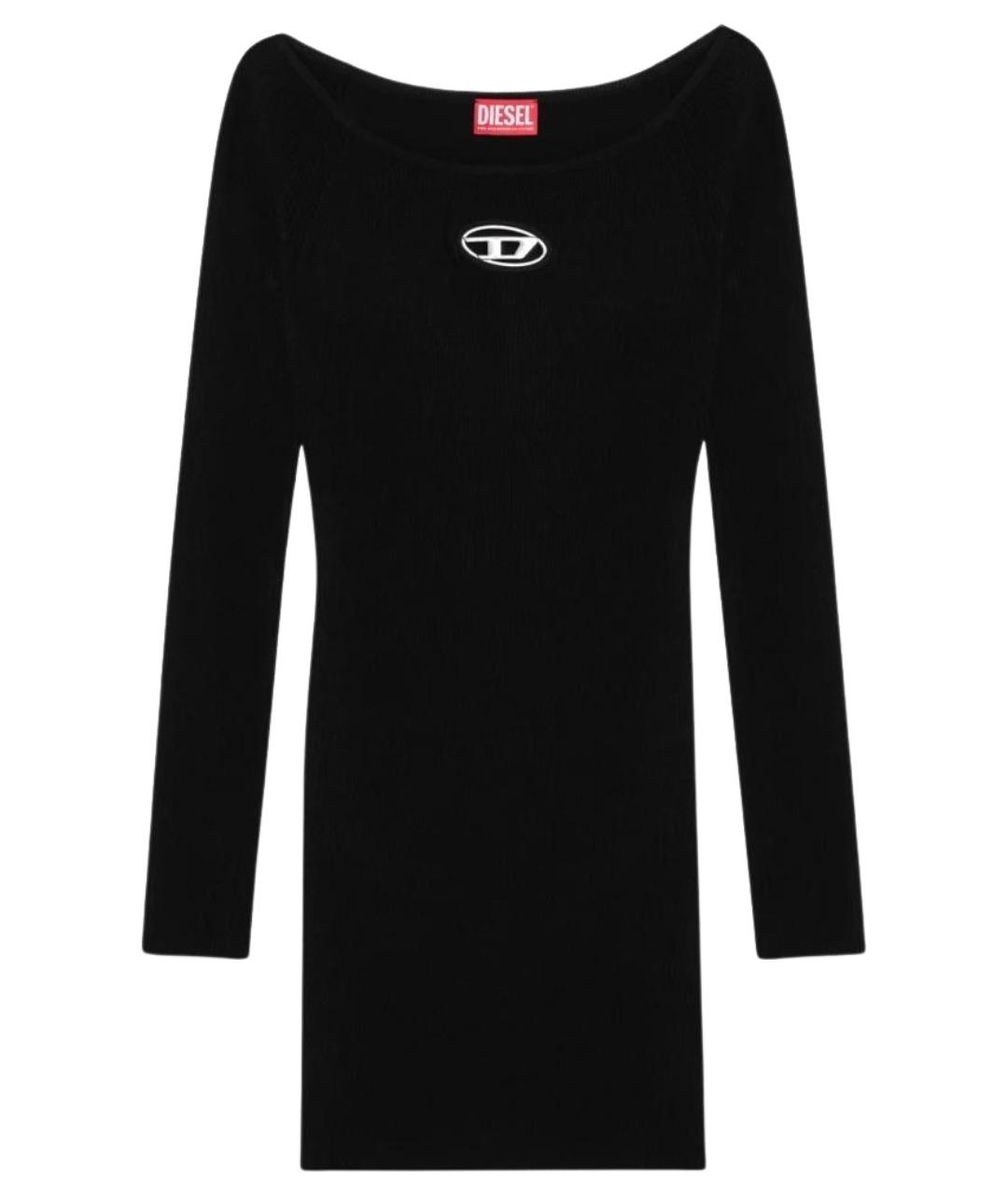 DIESEL Черное вискозное повседневное платье, фото 1