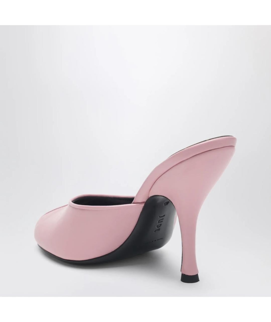 JUDE Розовые кожаные мюли, фото 2