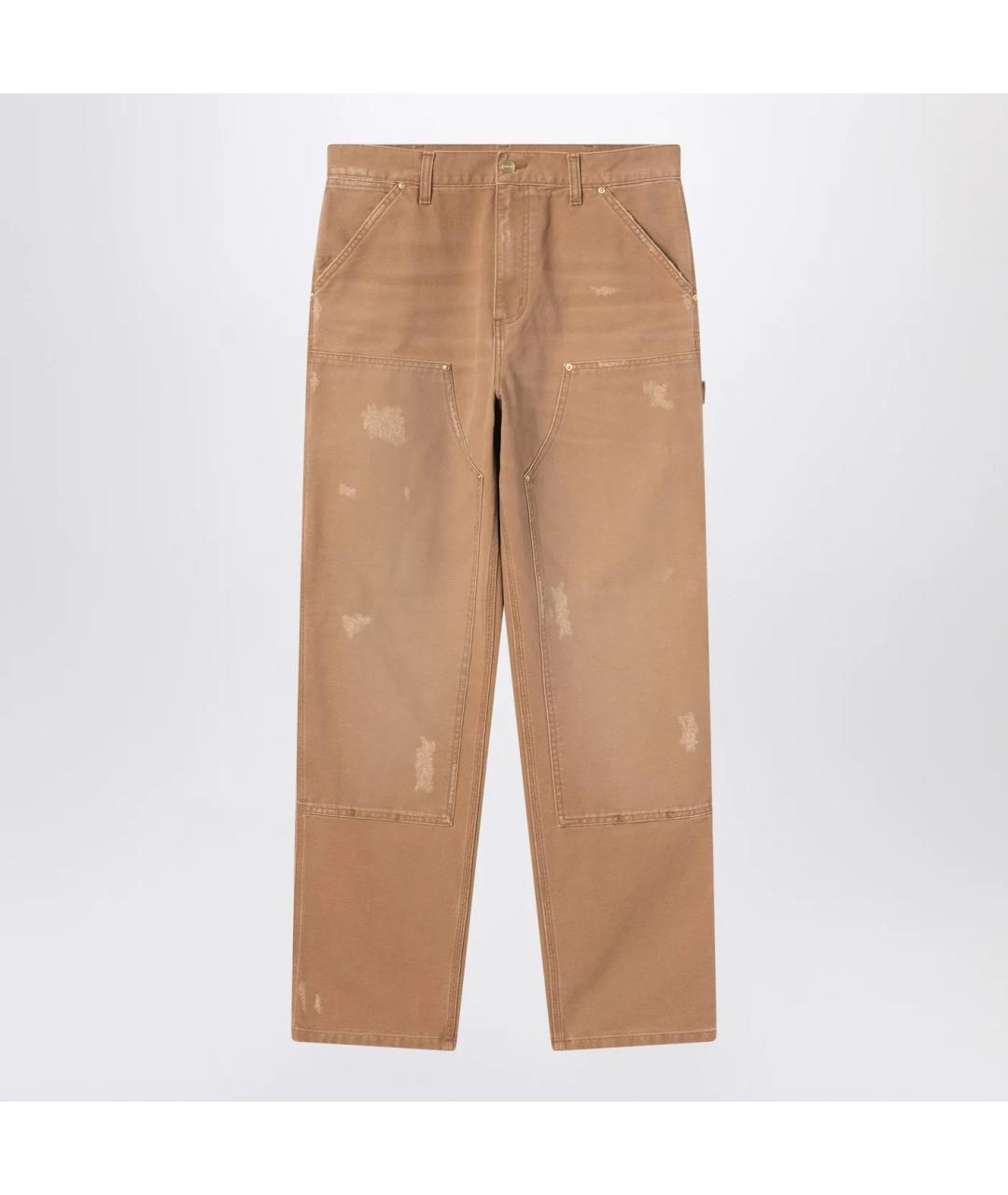 CARHARTT WIP Бежевые хлопковые повседневные брюки, фото 3
