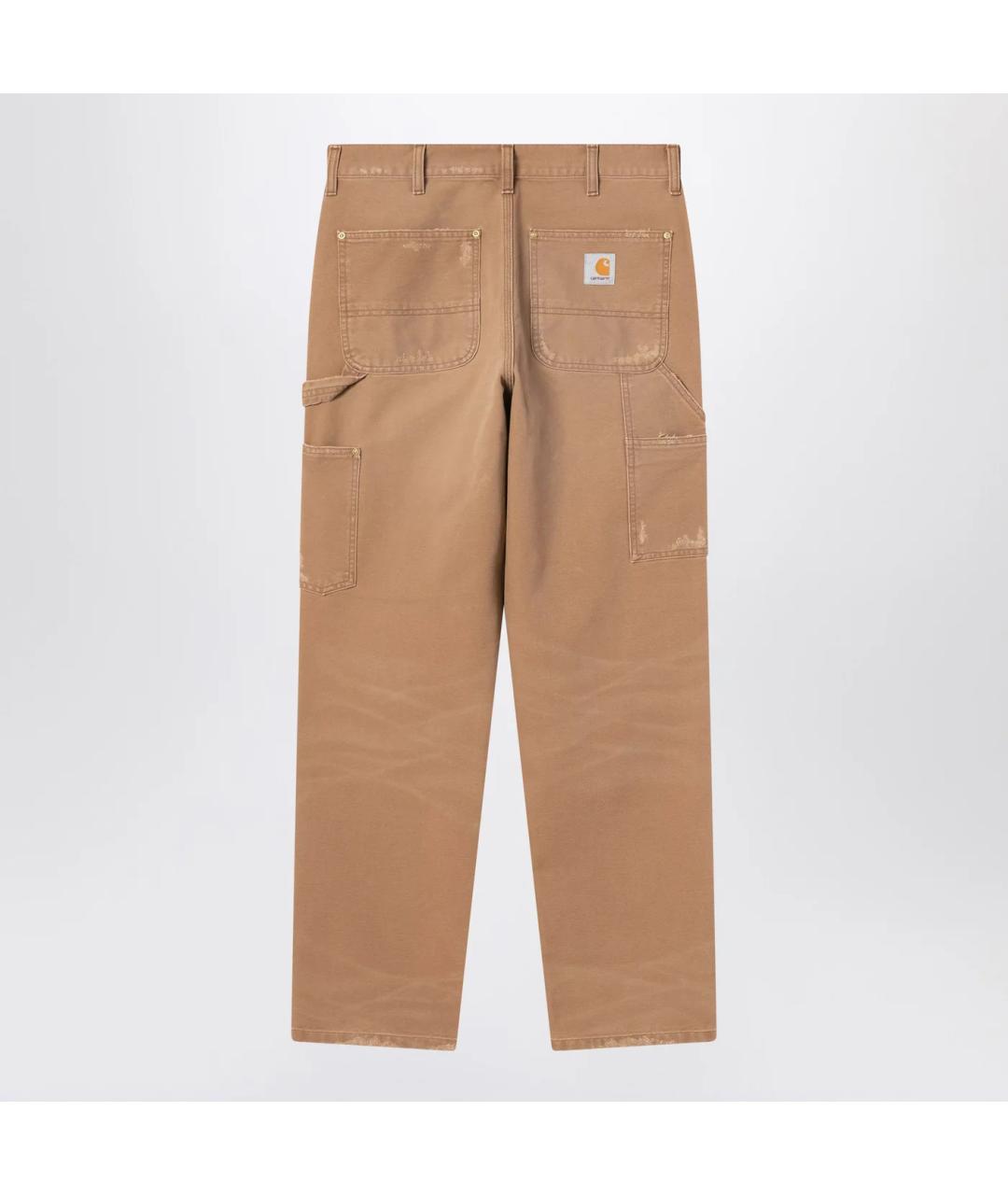 CARHARTT WIP Бежевые хлопковые повседневные брюки, фото 2