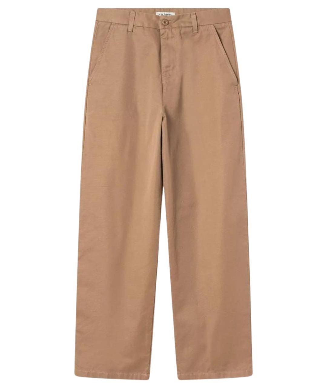 CARHARTT WIP Бежевые хлопковые брюки широкие, фото 1