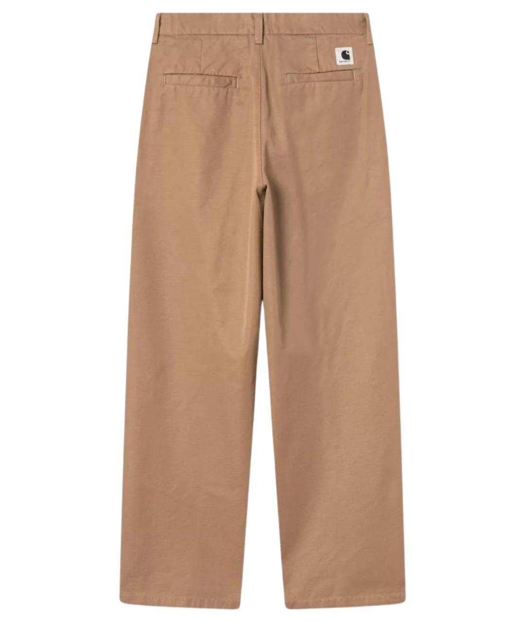 CARHARTT WIP Бежевые хлопковые брюки широкие, фото 2
