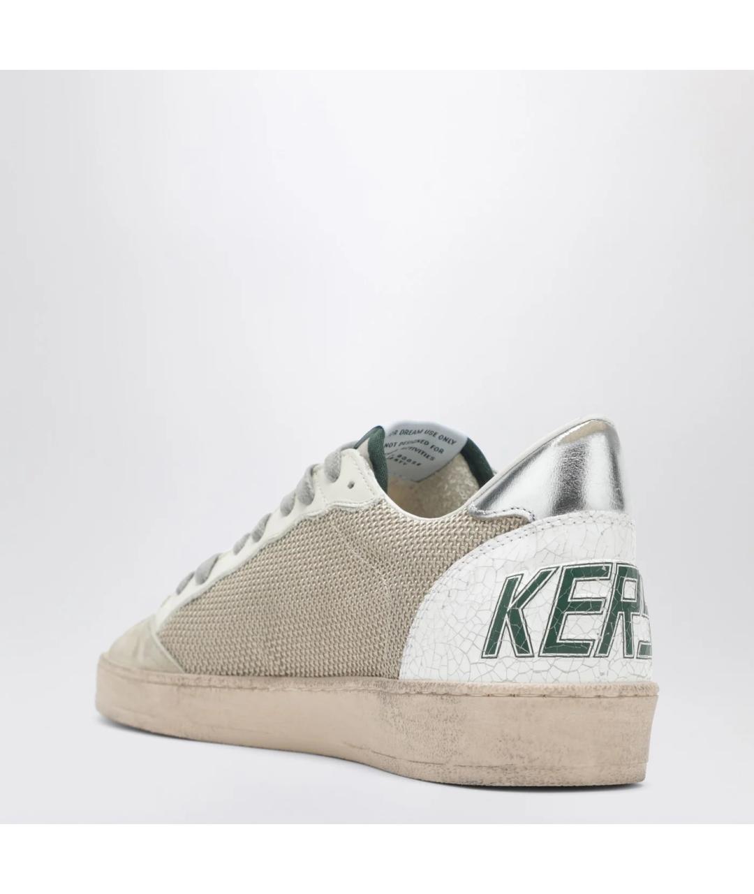 GOLDEN GOOSE DELUXE BRAND Бежевые кожаные низкие кроссовки / кеды, фото 2