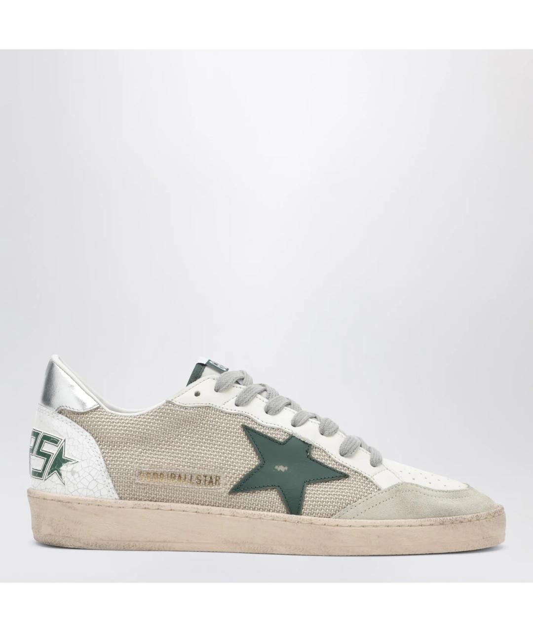 GOLDEN GOOSE DELUXE BRAND Бежевые кожаные низкие кроссовки / кеды, фото 3