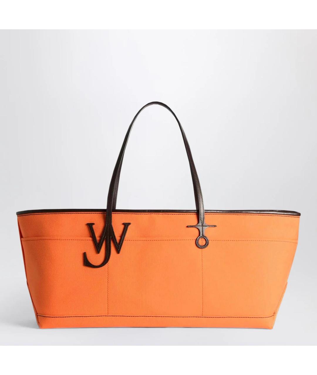J.W.ANDERSON Оранжевая хлопковая сумка тоут, фото 3