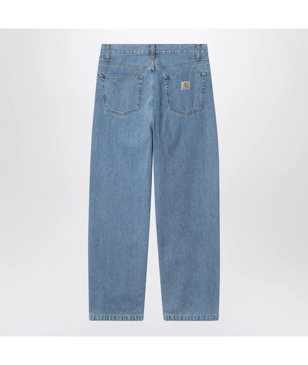 CARHARTT WIP Голубые хлопковые прямые джинсы, фото 2