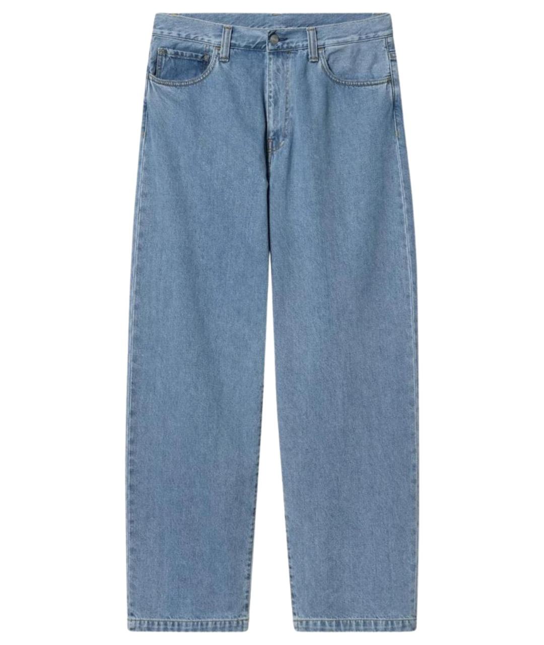CARHARTT WIP Голубые хлопковые прямые джинсы, фото 1