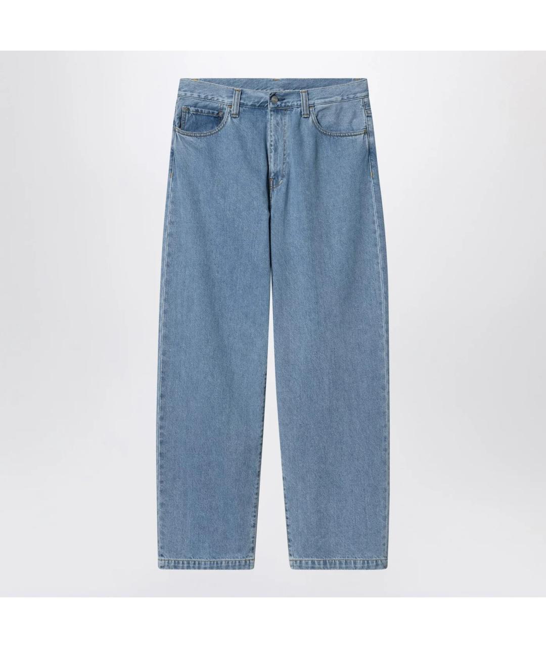 CARHARTT WIP Голубые хлопковые прямые джинсы, фото 3