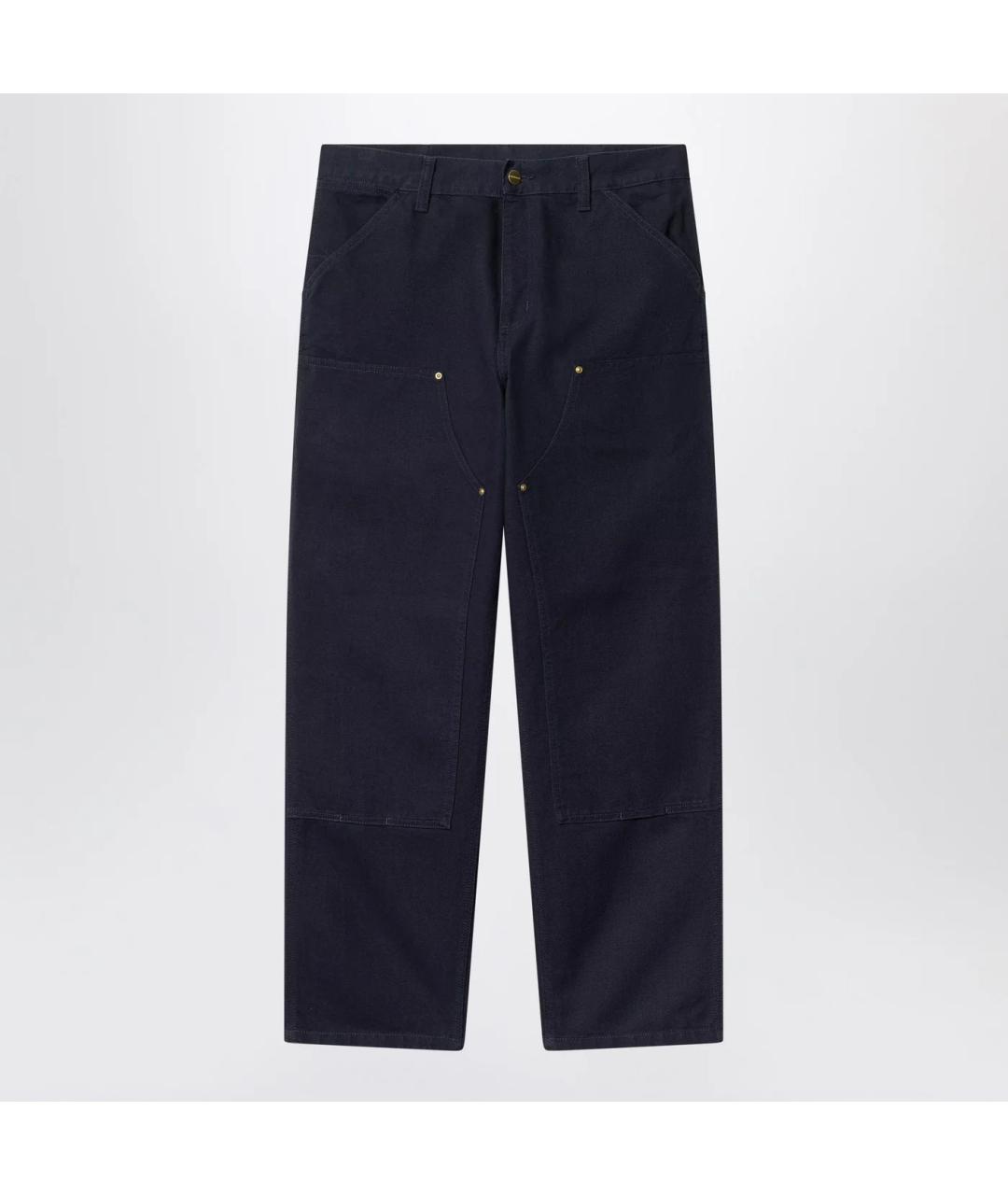 CARHARTT WIP Темно-синие хлопковые повседневные брюки, фото 3