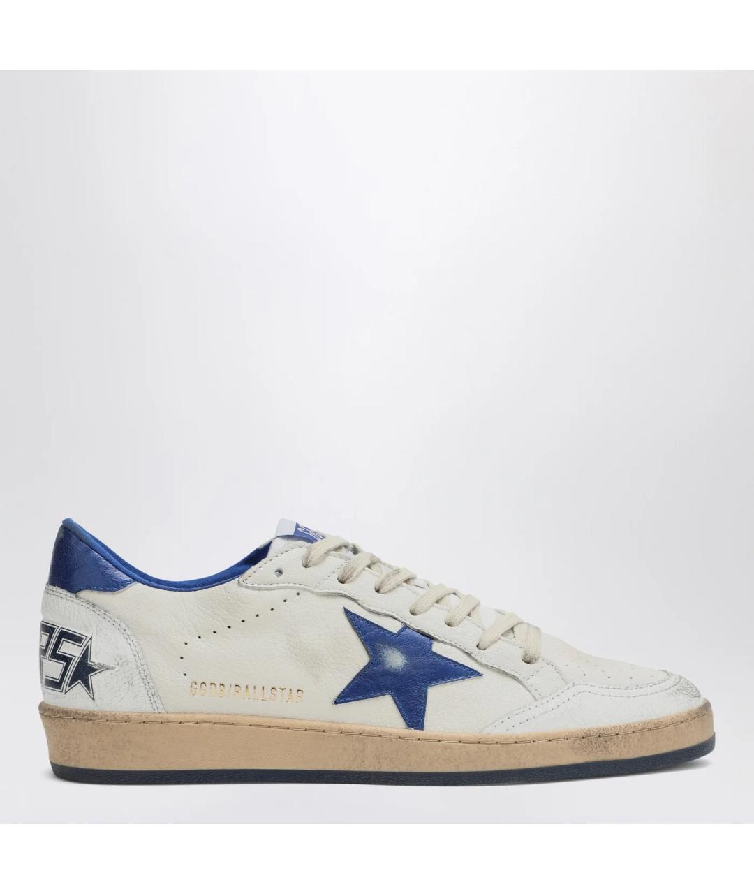 GOLDEN GOOSE DELUXE BRAND Белые кожаные низкие кроссовки / кеды, фото 3