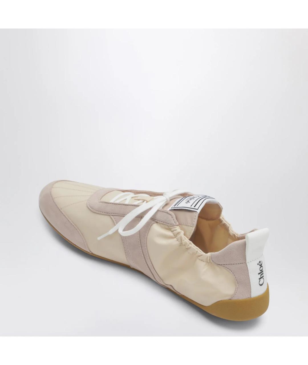 CHLOE Бежевые текстильные кроссовки, фото 2