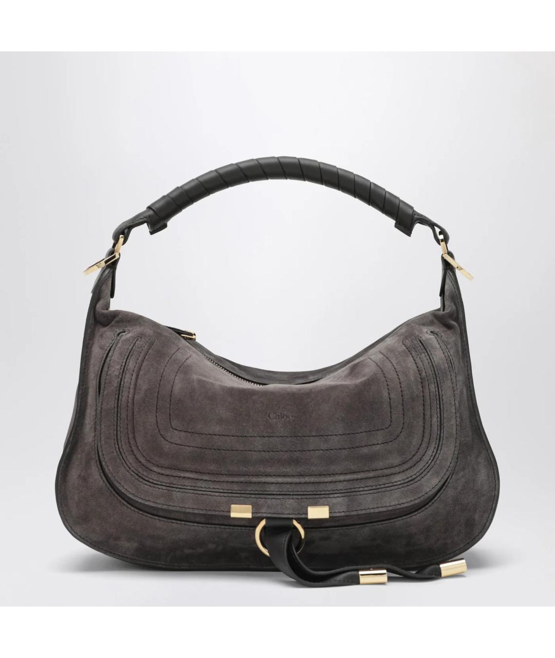 CHLOE Коричневая замшевая сумка через плечо, фото 3