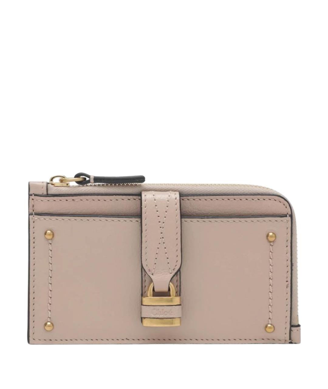 CHLOE Розовый кожаный кошелек, фото 1