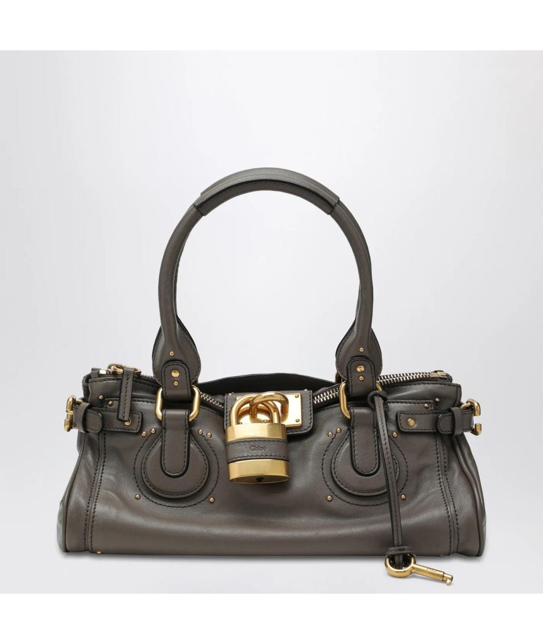 CHLOE Серая кожаная сумка через плечо, фото 3
