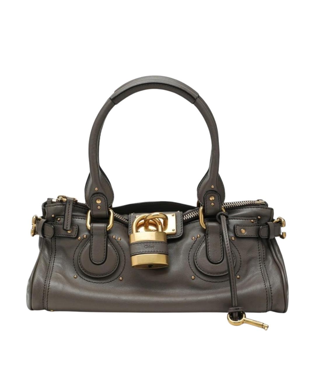 CHLOE Серая кожаная сумка через плечо, фото 1