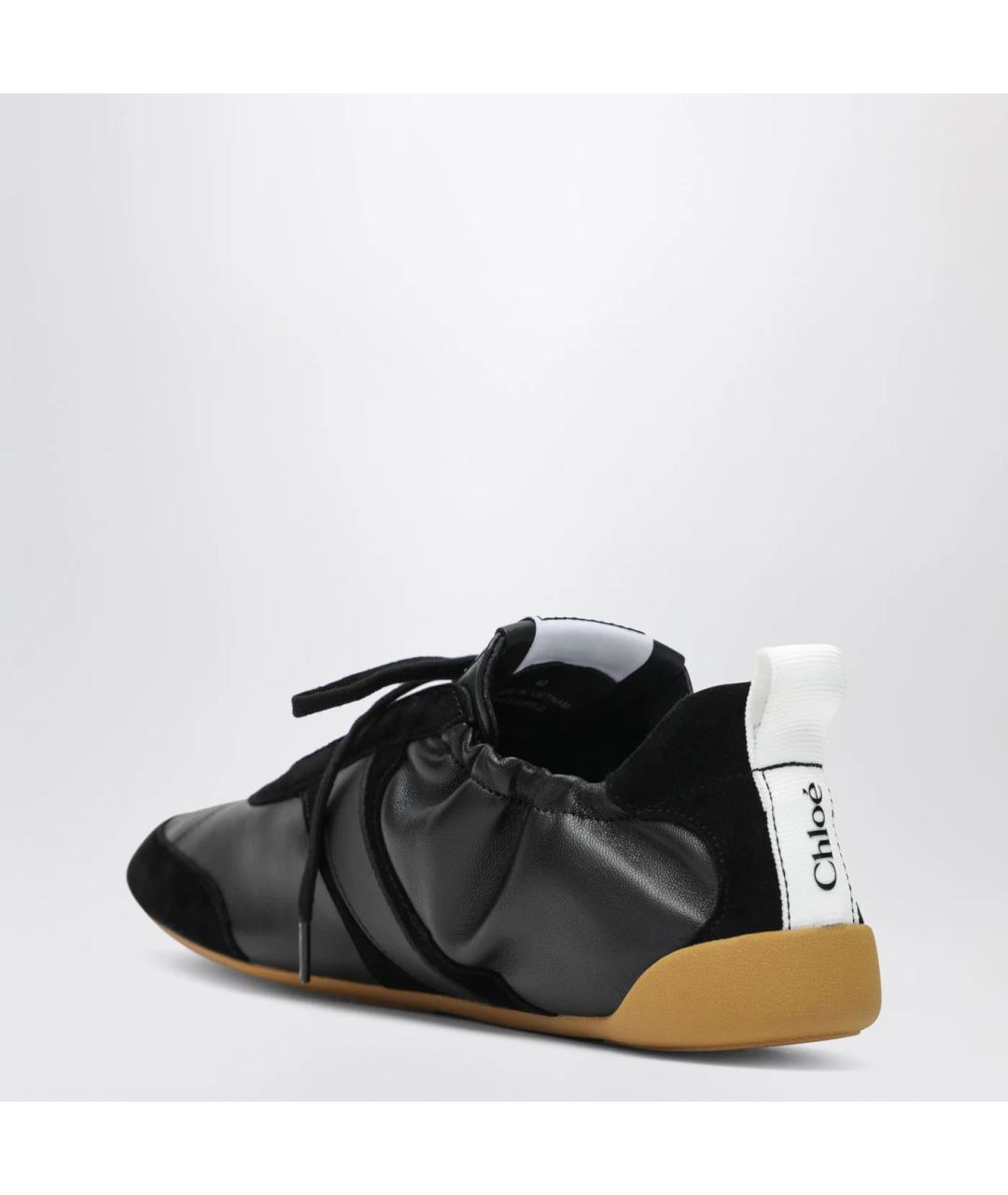CHLOE Черные кожаные кроссовки, фото 2