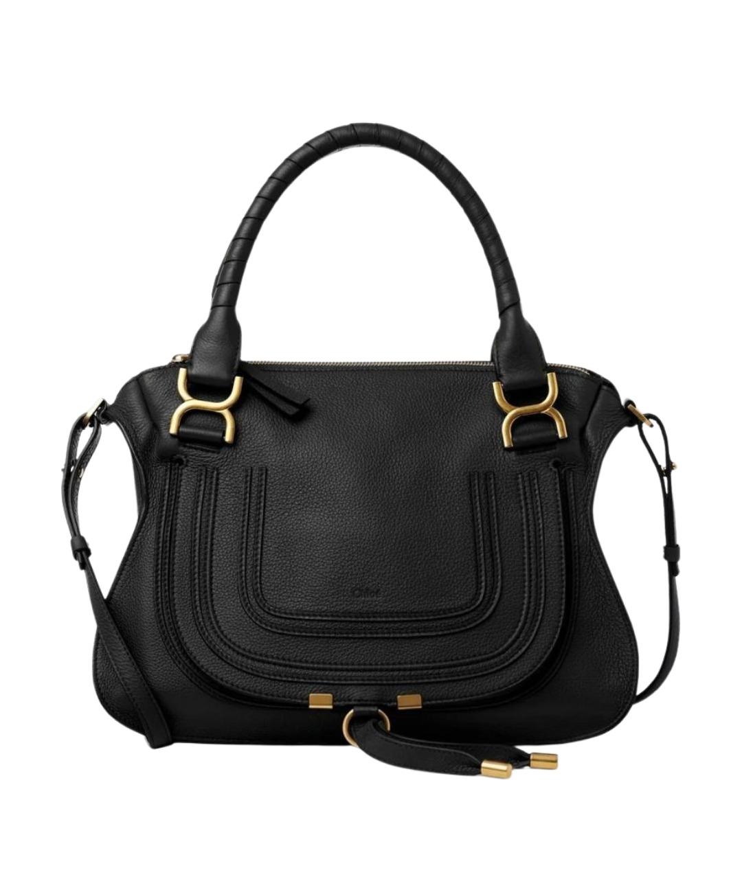 CHLOE Черная кожаная сумка тоут, фото 1