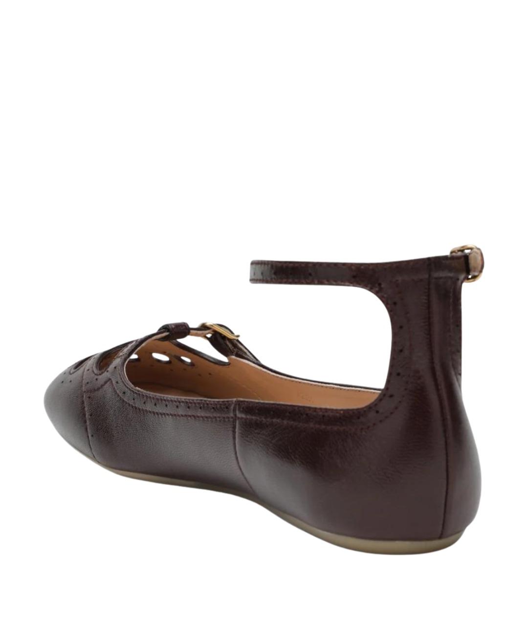 CHLOE Фиолетовые кожаные балетки, фото 2