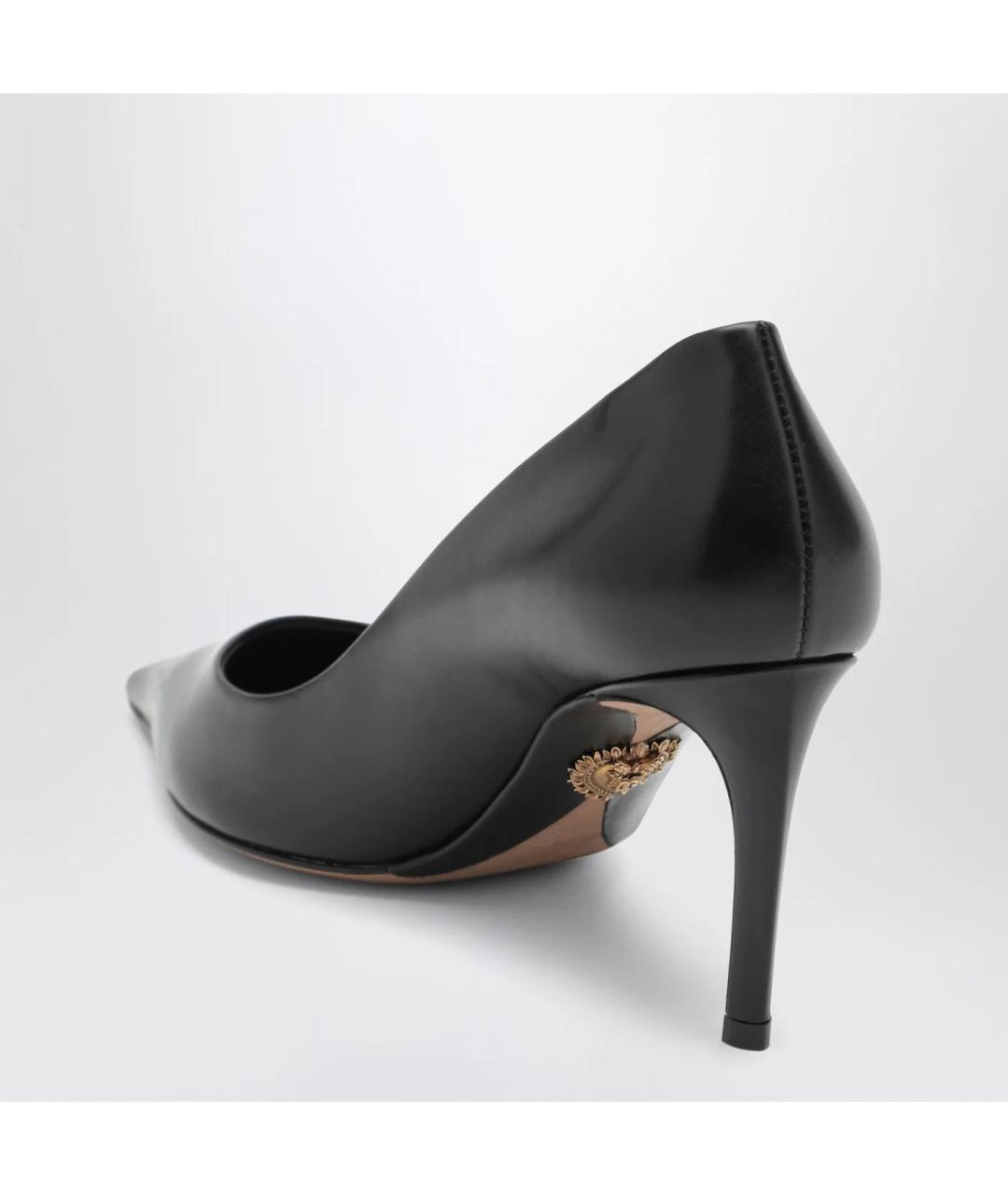 DOLCE&GABBANA Черные кожаные туфли, фото 2