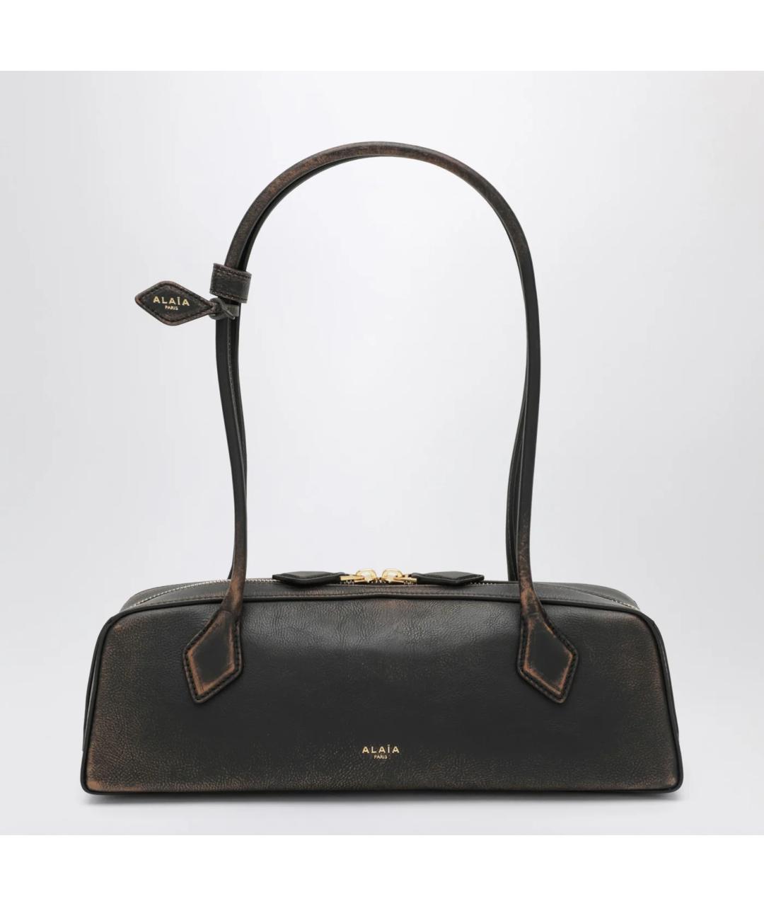 ALAIA Коричневая кожаная сумка через плечо, фото 3