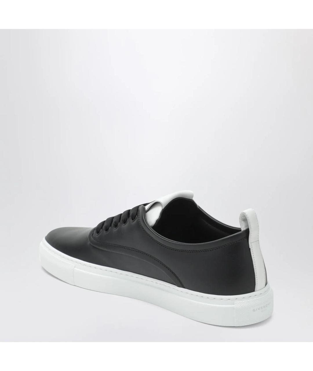 GIVENCHY Черные кожаные низкие кроссовки / кеды, фото 2