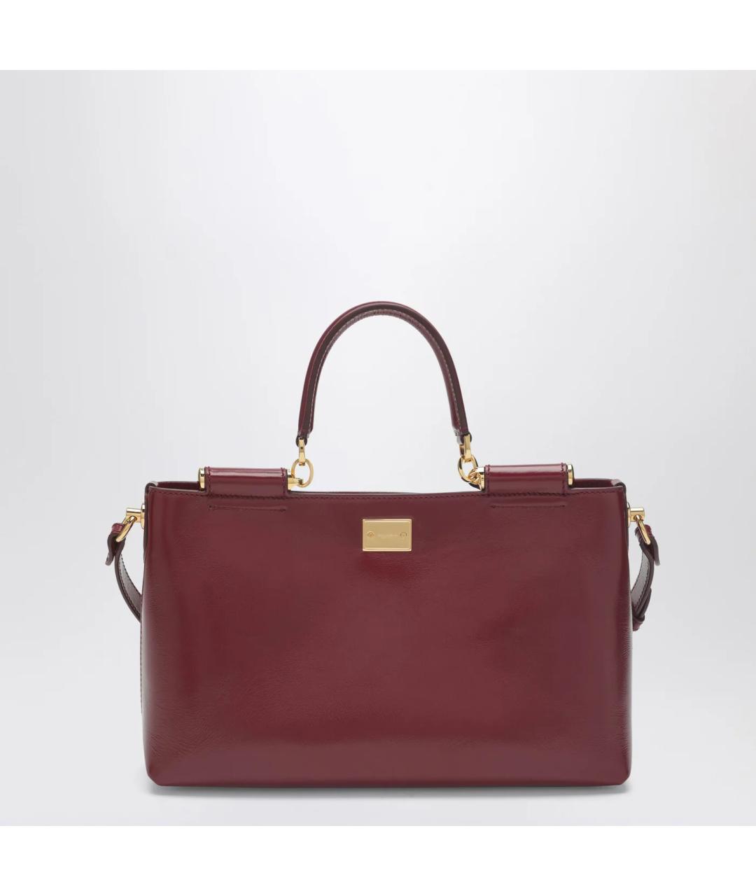 DOLCE&GABBANA Красная кожаная сумка тоут, фото 2