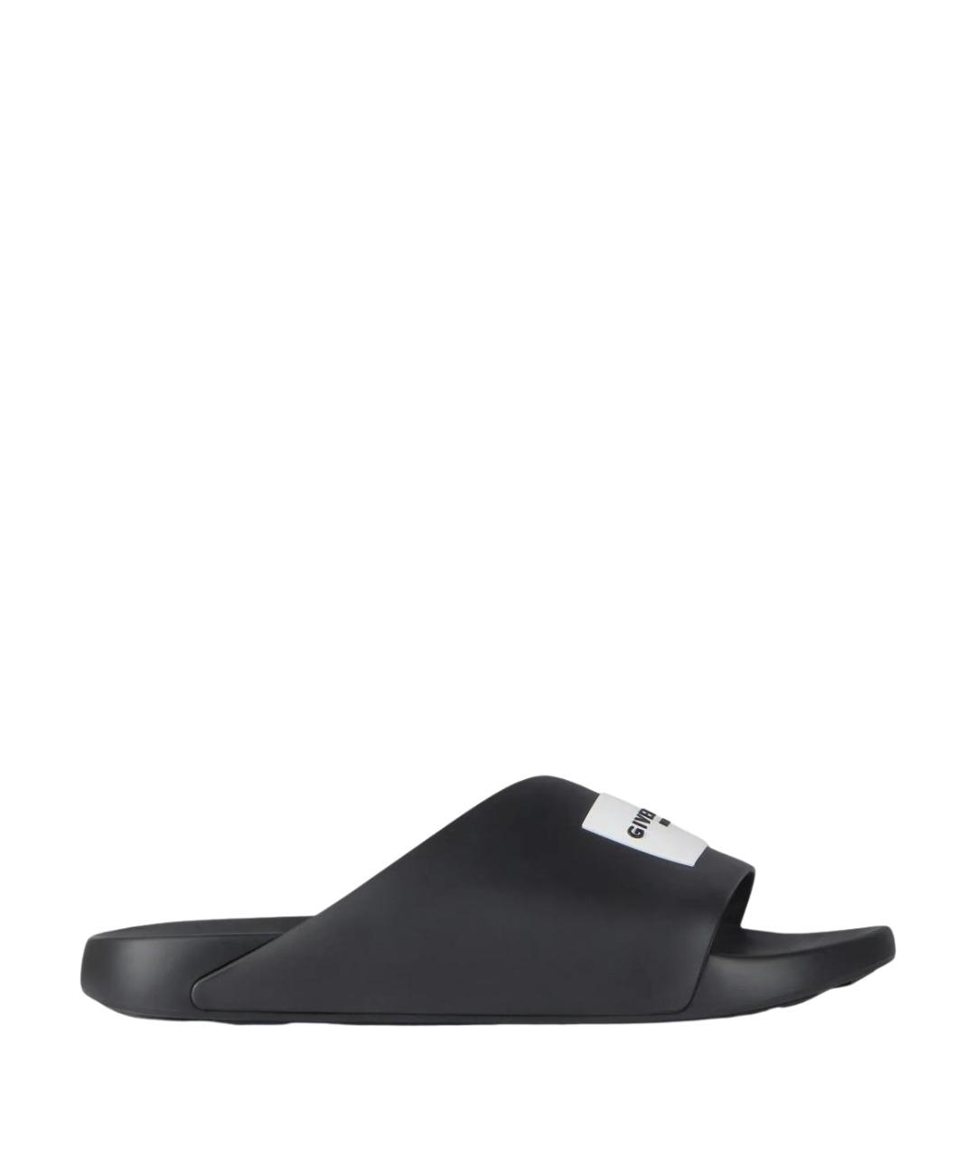 GIVENCHY Черные резиновые шлепанцы, фото 1