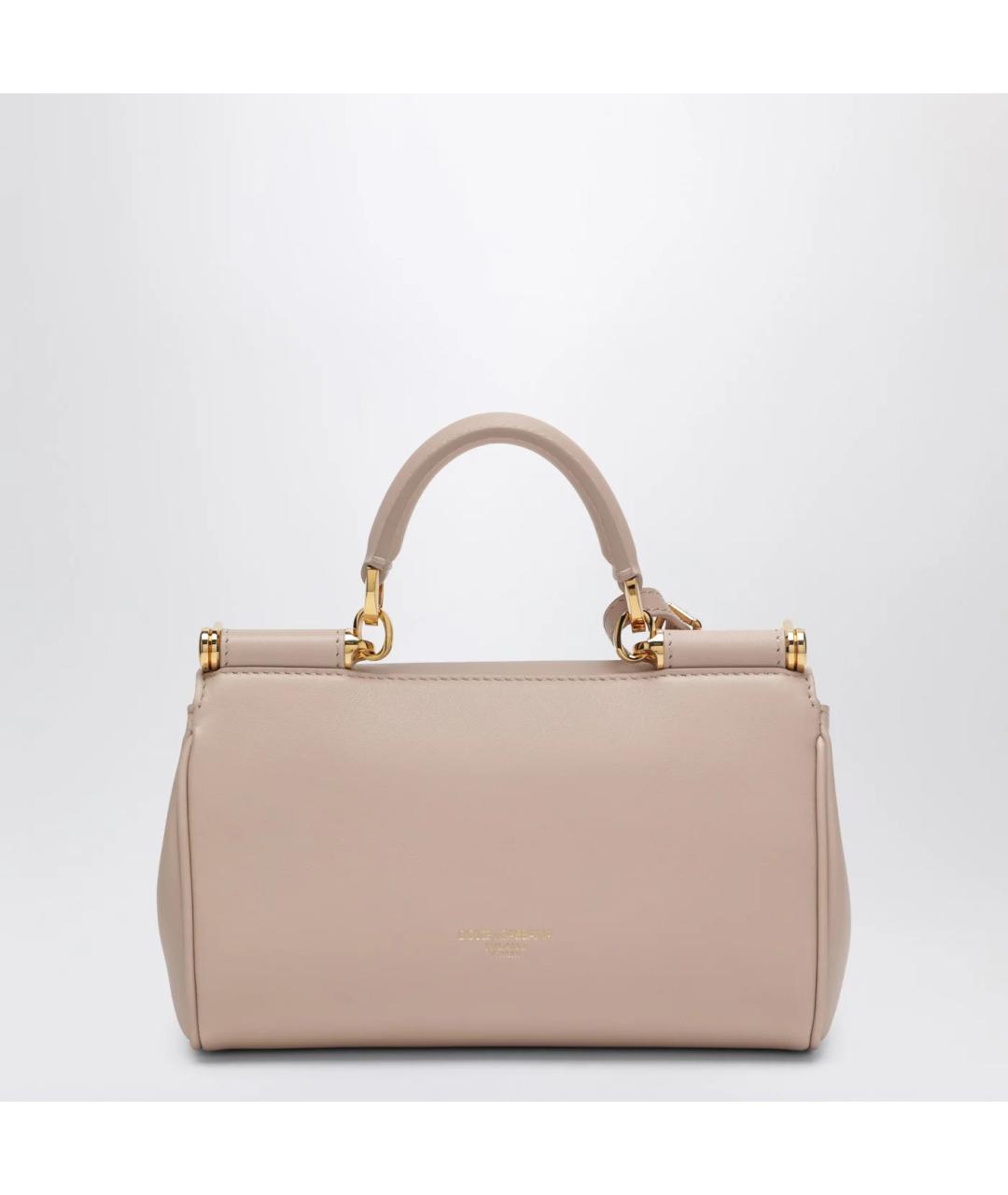 DOLCE&GABBANA Розовая кожаная сумка тоут, фото 2