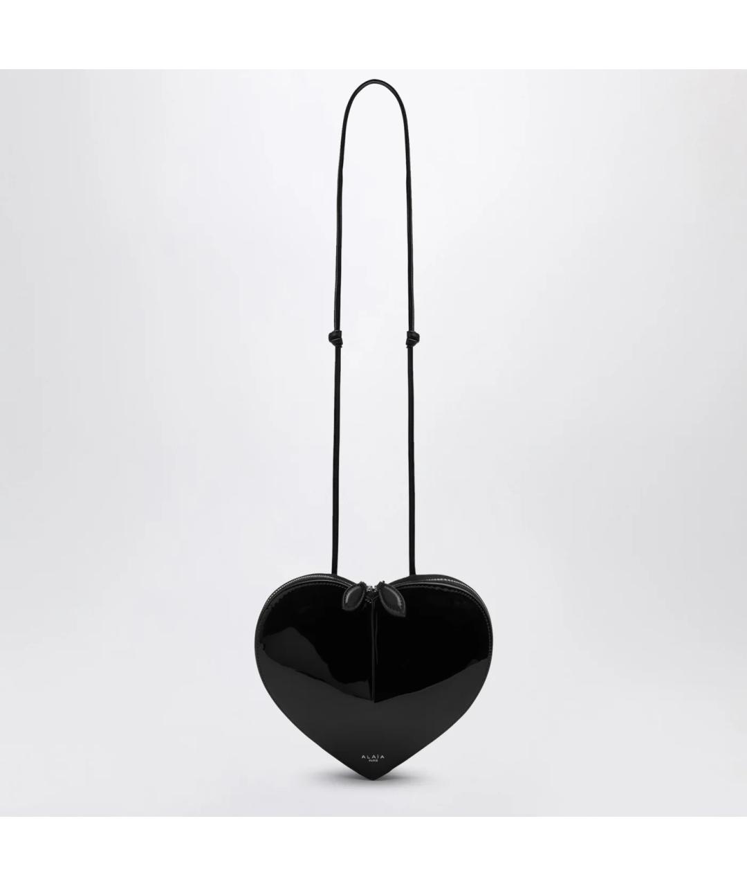 ALAIA Черная сумка через плечо из лакированной кожи, фото 3