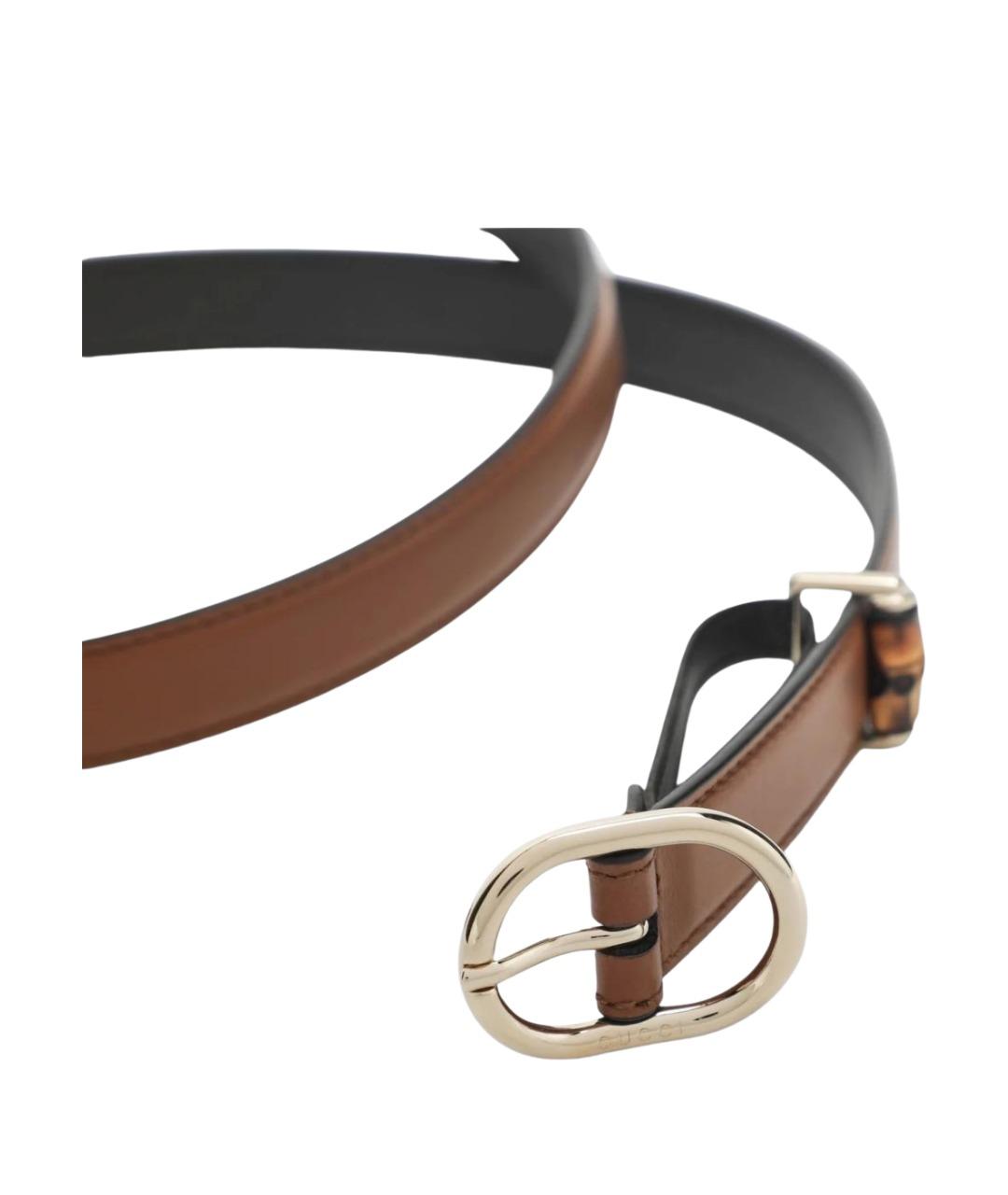 GUCCI Коричневый кожаный ремень, фото 2