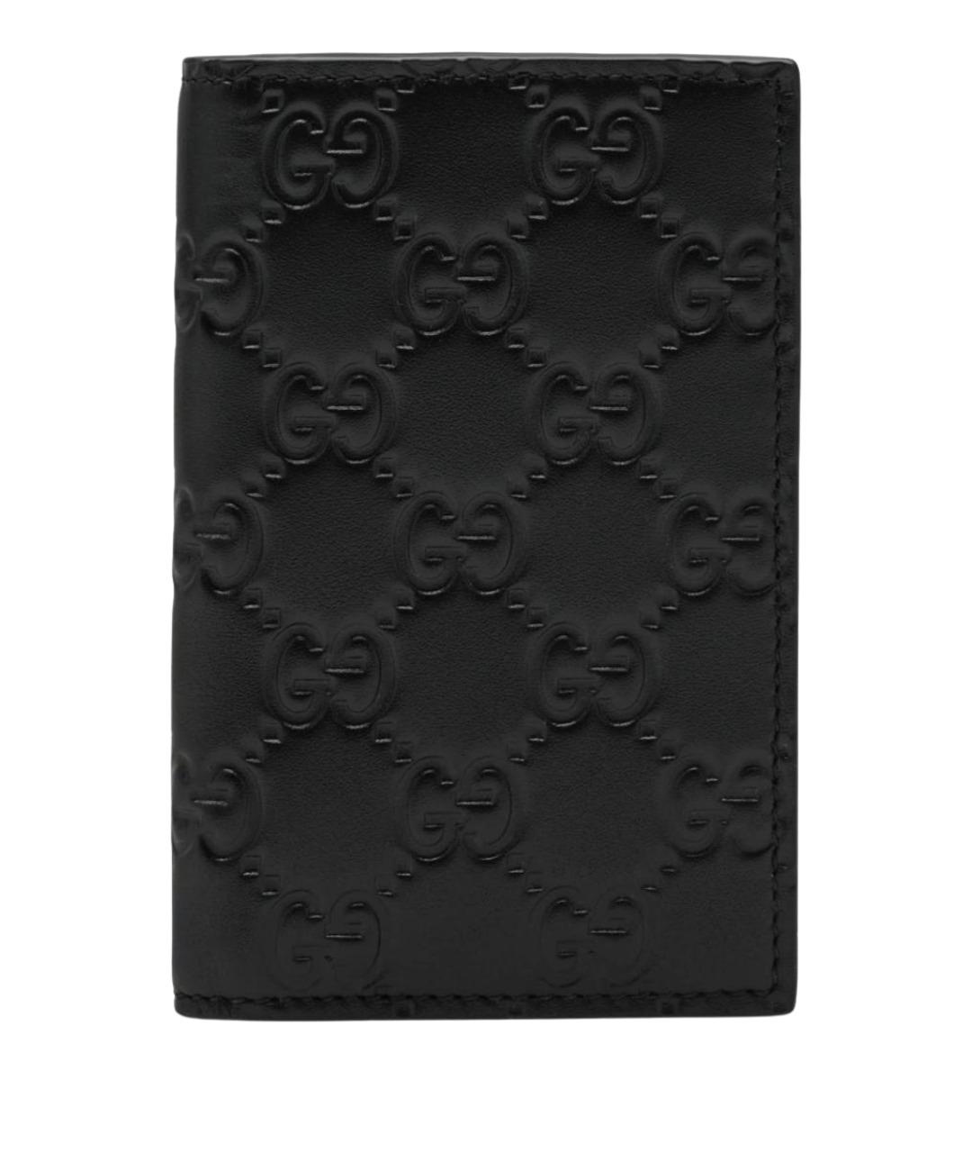 GUCCI Черный кожаный кардхолдер, фото 1