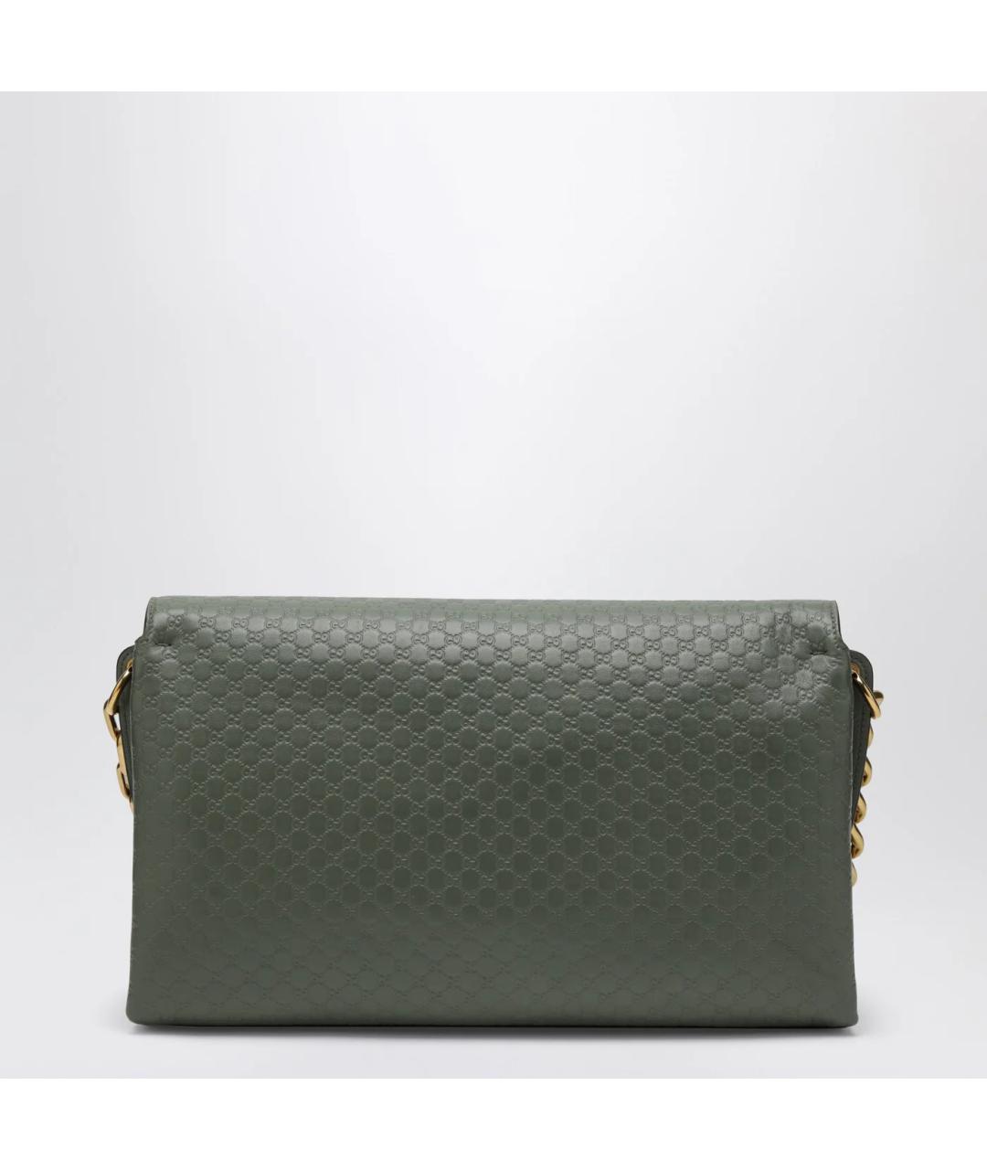 GUCCI Зеленая кожаная сумка через плечо, фото 2