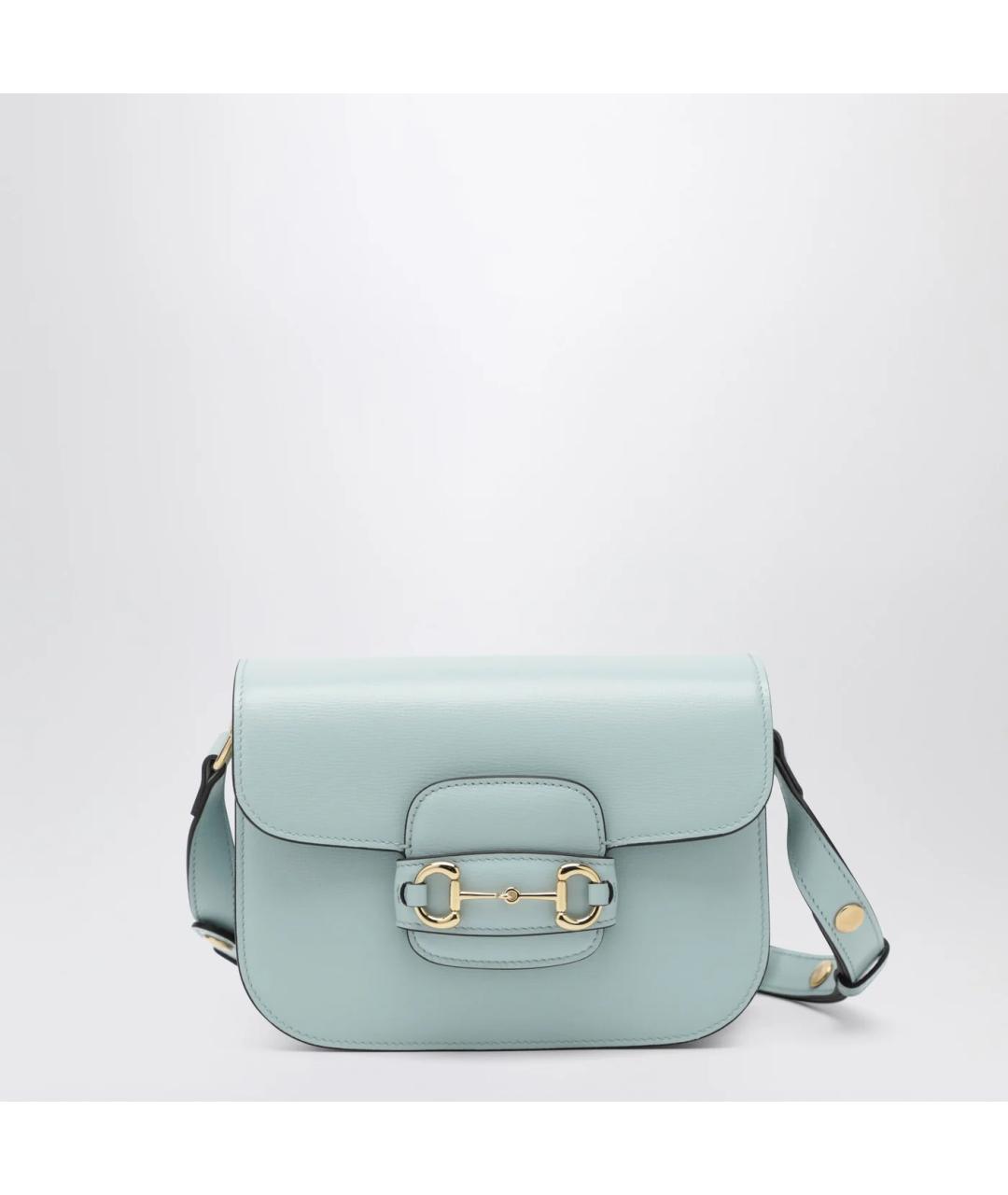 GUCCI Голубая кожаная сумка через плечо, фото 3