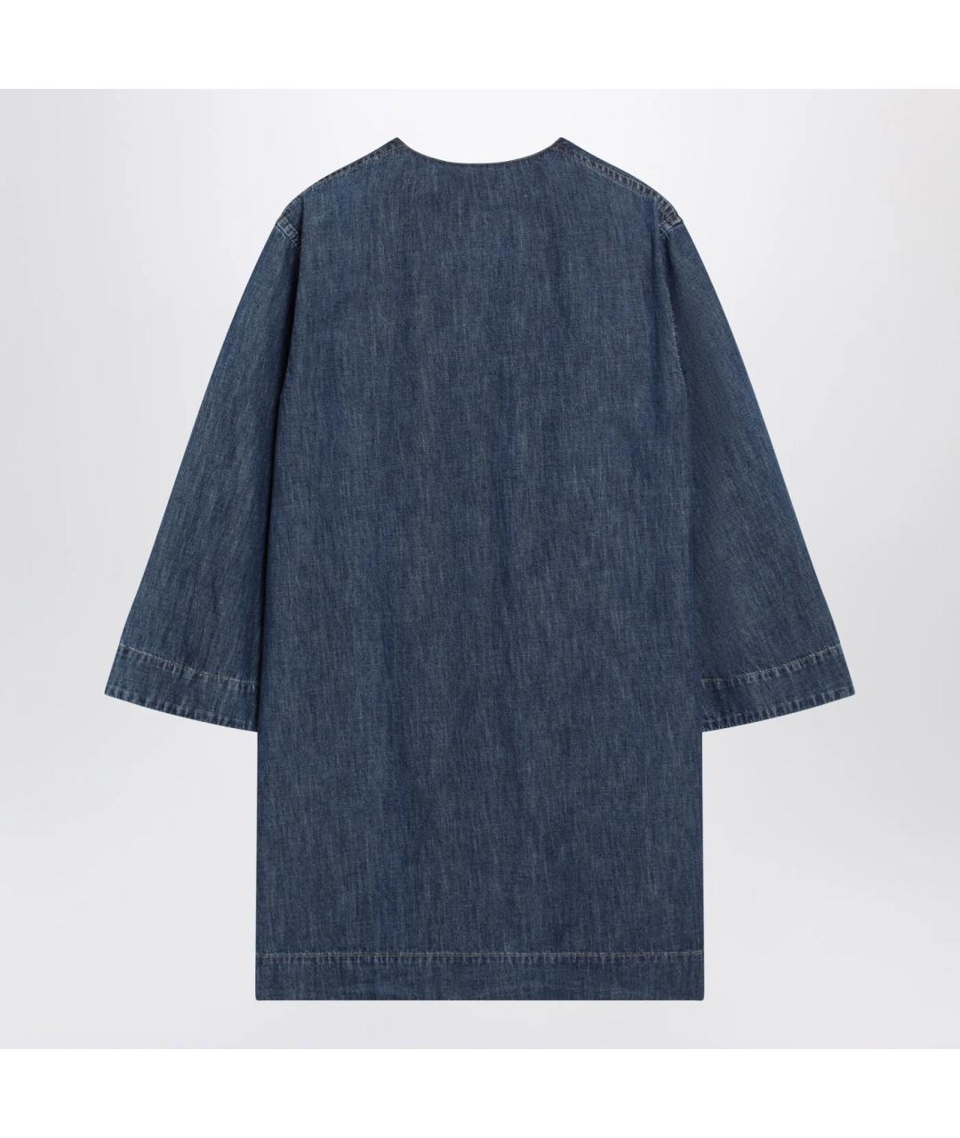 VALENTINO Синее хлопковое повседневное платье, фото 2