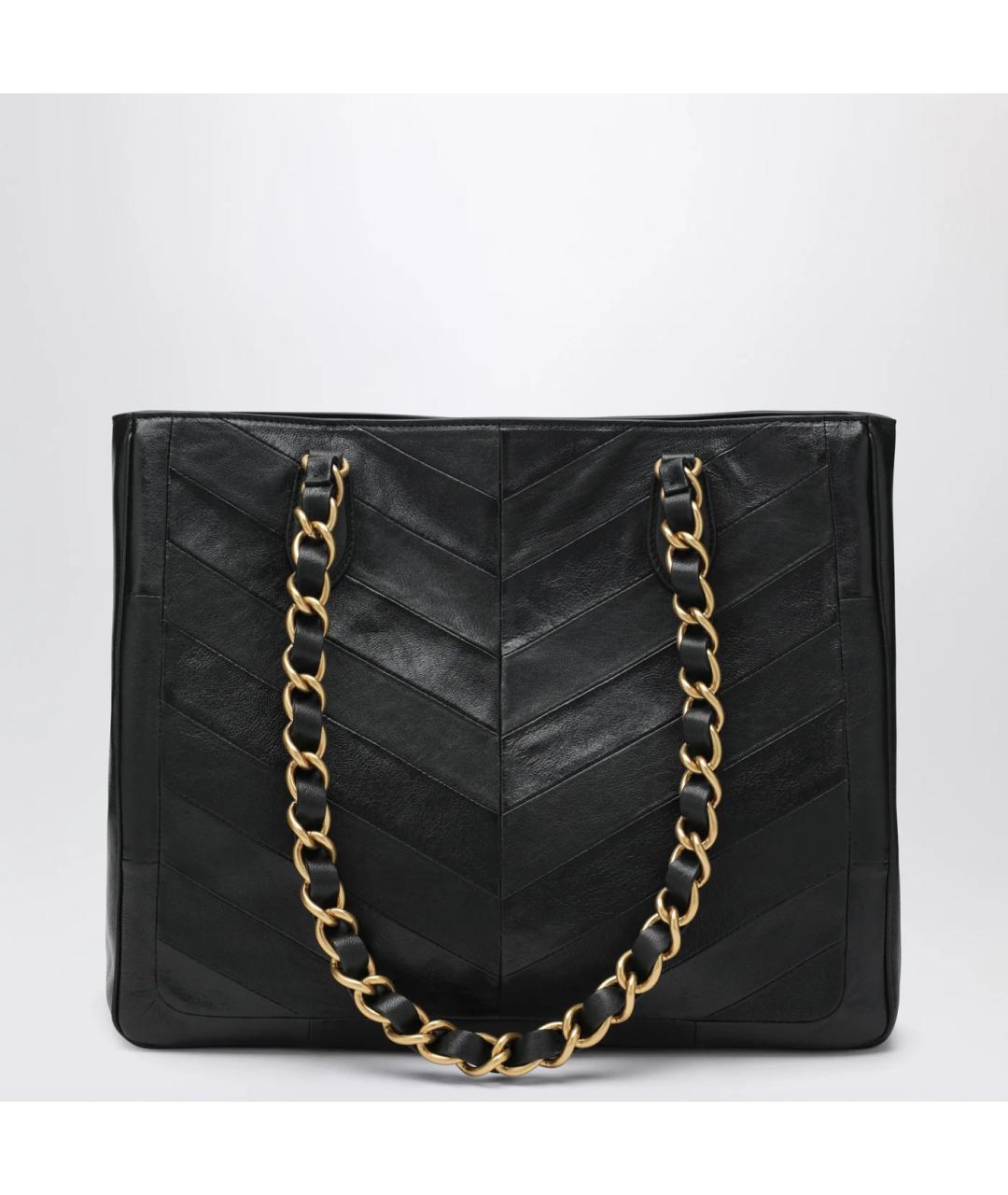 VALENTINO Черная кожаная сумка тоут, фото 2