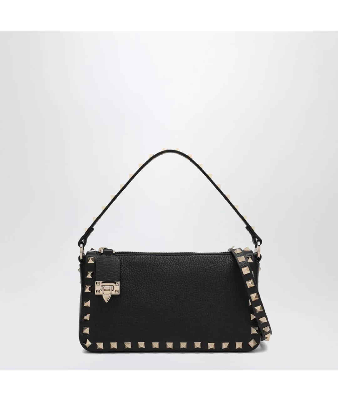 VALENTINO Черная кожаная сумка через плечо, фото 3