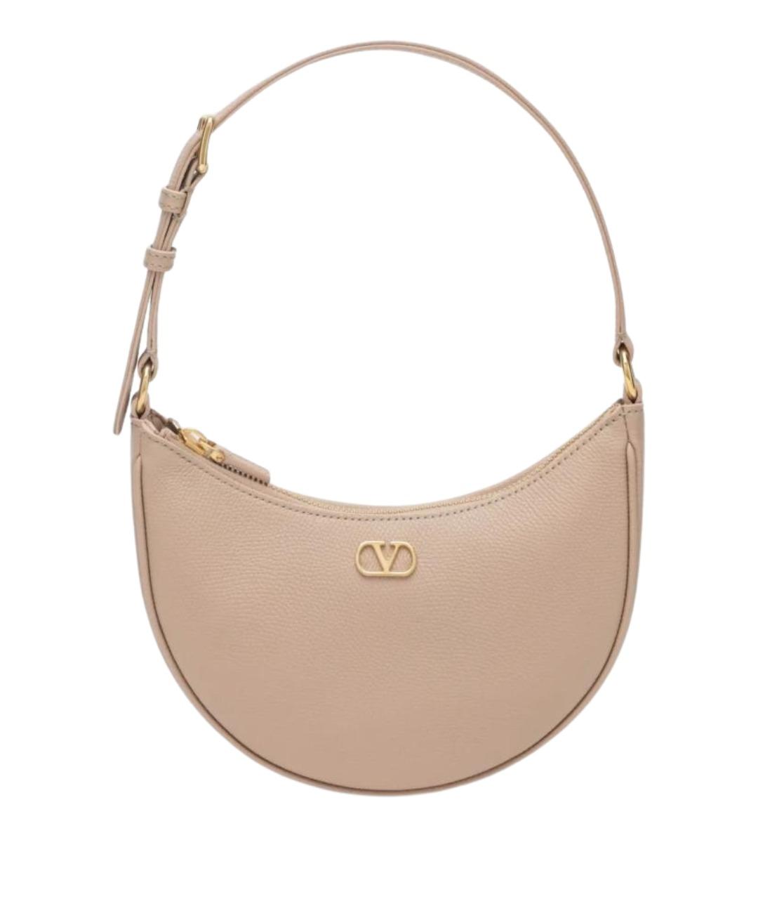 VALENTINO Розовая кожаная сумка с короткими ручками, фото 1