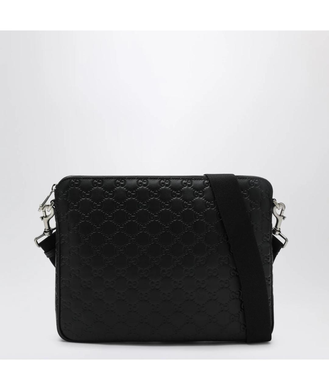 GUCCI Черная кожаная сумка на плечо, фото 3