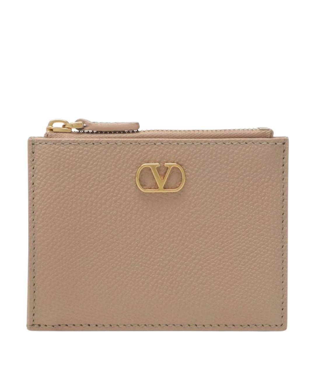 VALENTINO Розовый кожаный кошелек, фото 1