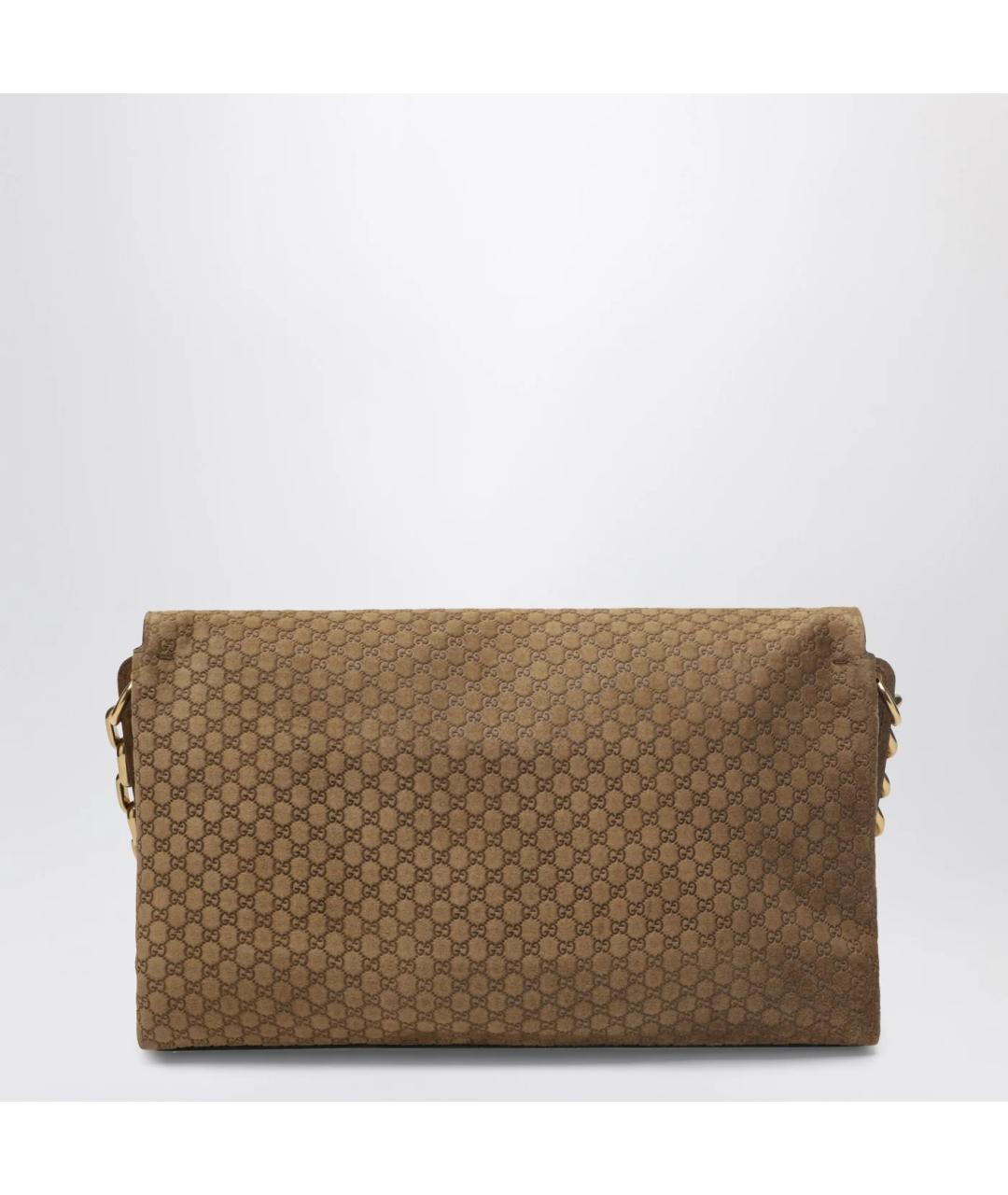 GUCCI Коричневая замшевая сумка через плечо, фото 2