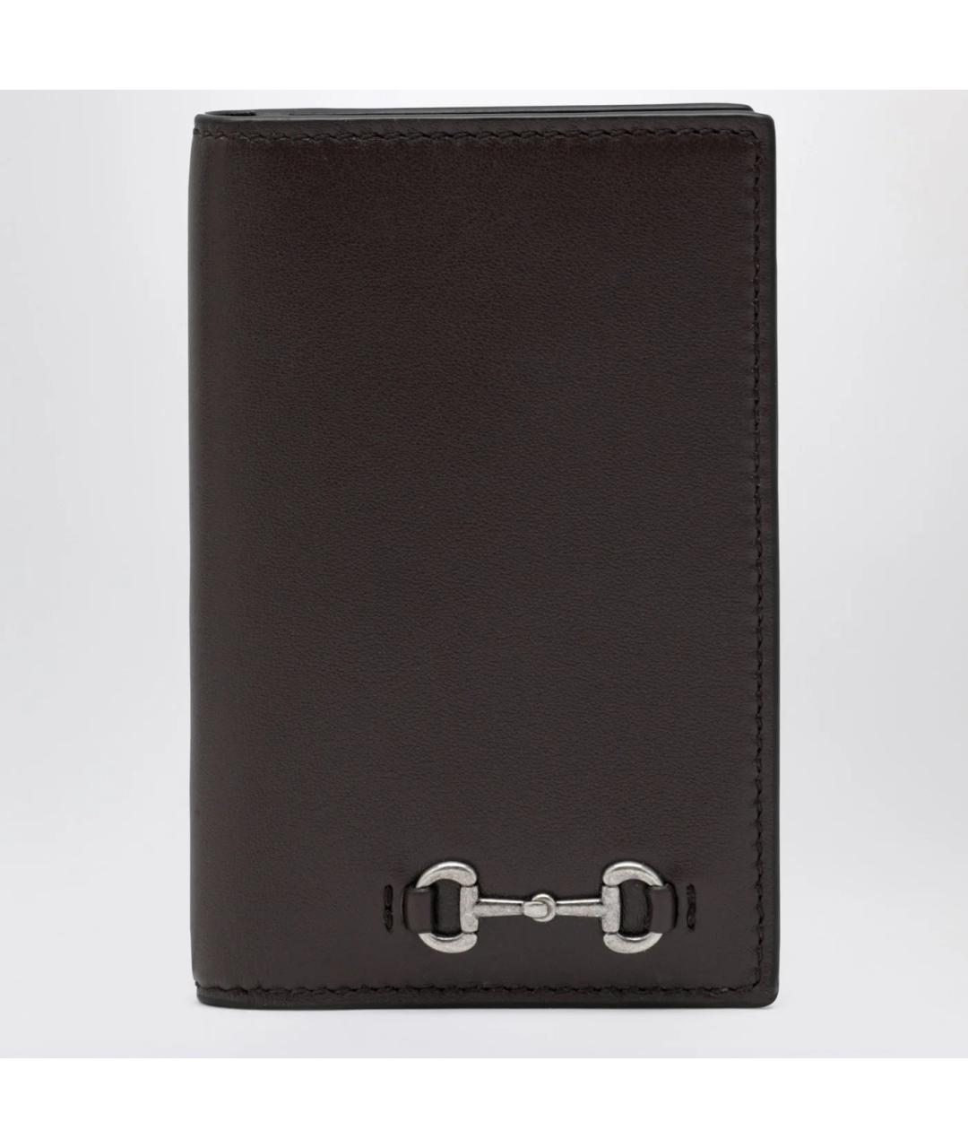 GUCCI Коричневый кожаный кардхолдер, фото 3