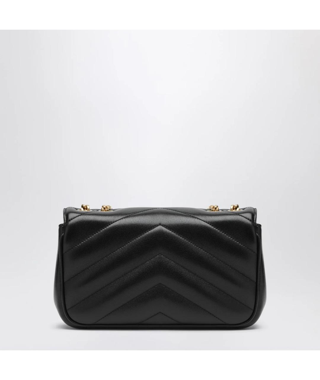 SAINT LAURENT Черная кожаная сумка через плечо, фото 2