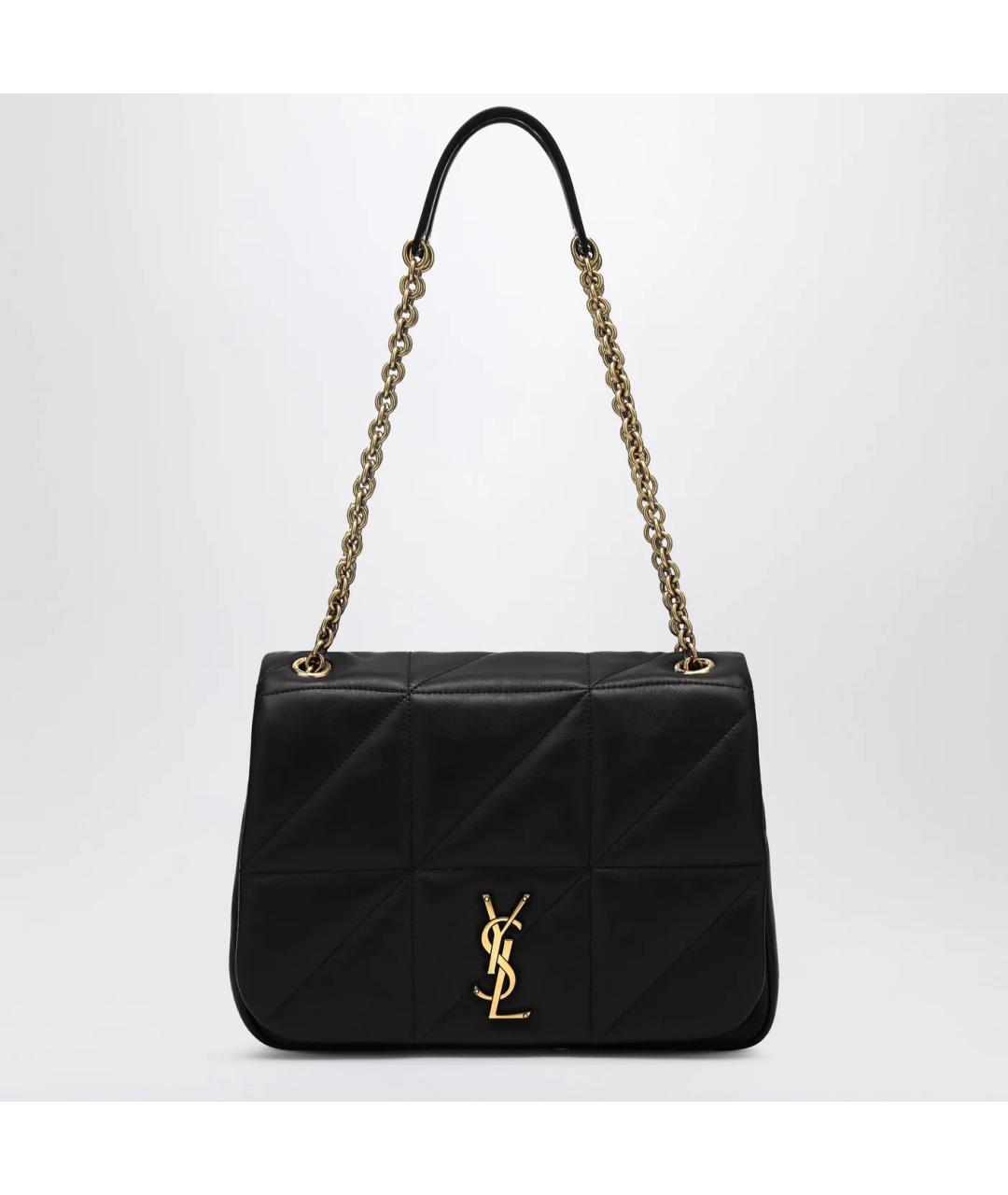 SAINT LAURENT Черная кожаная сумка через плечо, фото 3