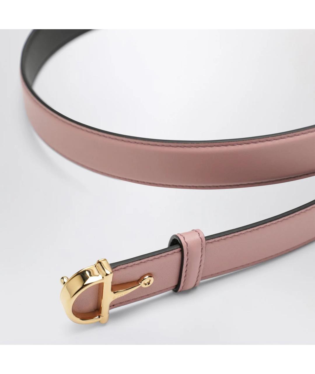GUCCI Розовый кожаный ремень, фото 2