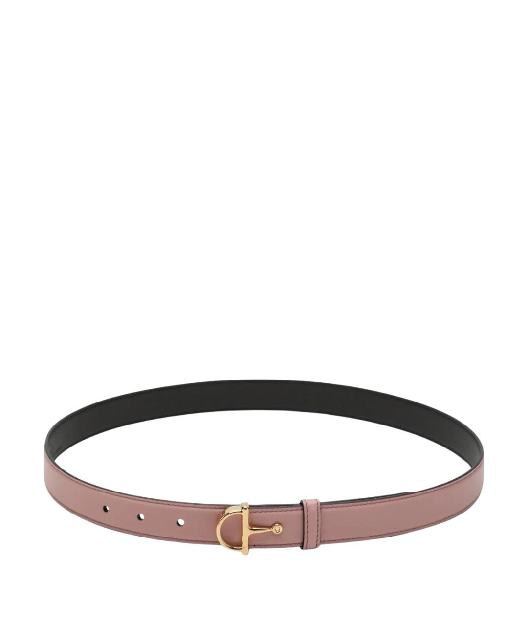 GUCCI Розовый кожаный ремень, фото 1