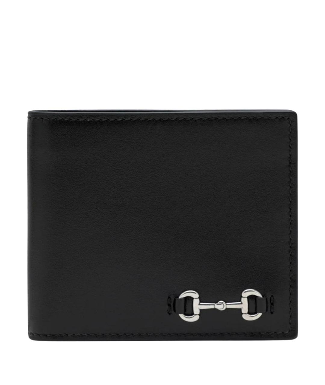 GUCCI Черный кожаный кошелек, фото 1