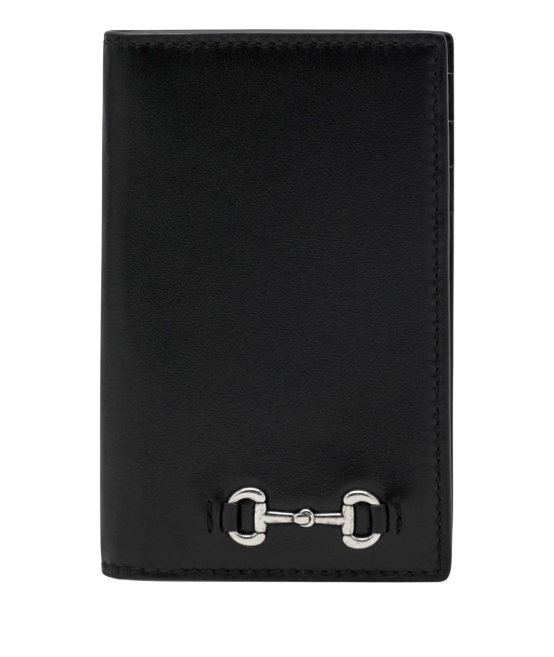 GUCCI Черный кожаный кардхолдер, фото 1