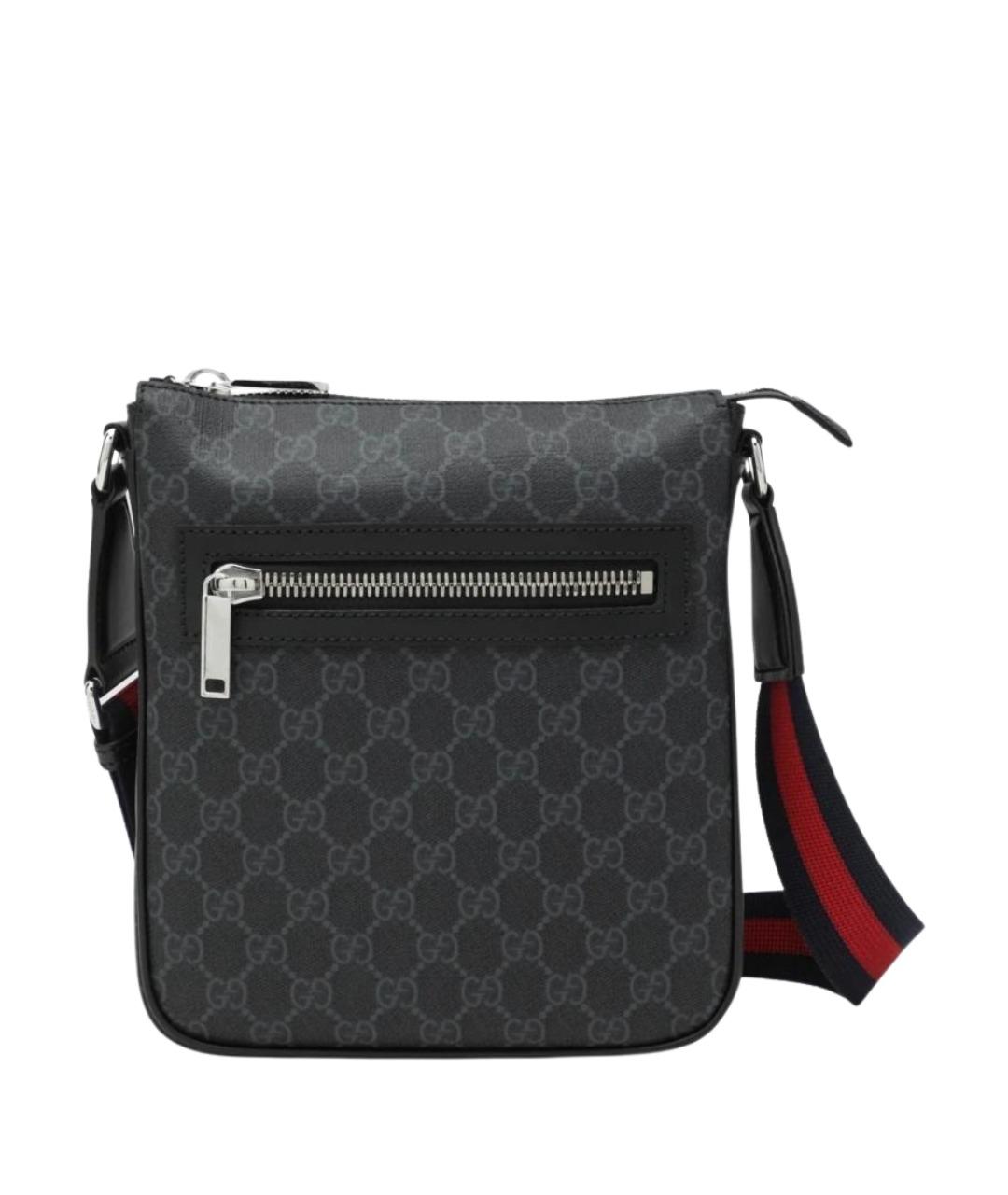 GUCCI Черная хлопковая сумка на плечо, фото 1