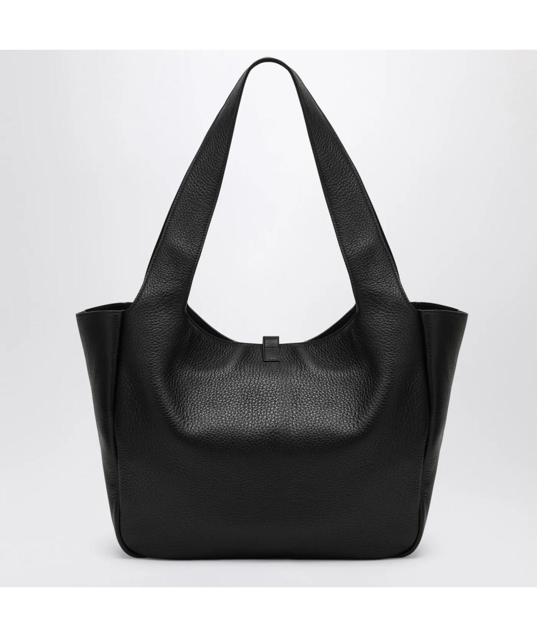 SAINT LAURENT Черная кожаная сумка тоут, фото 2